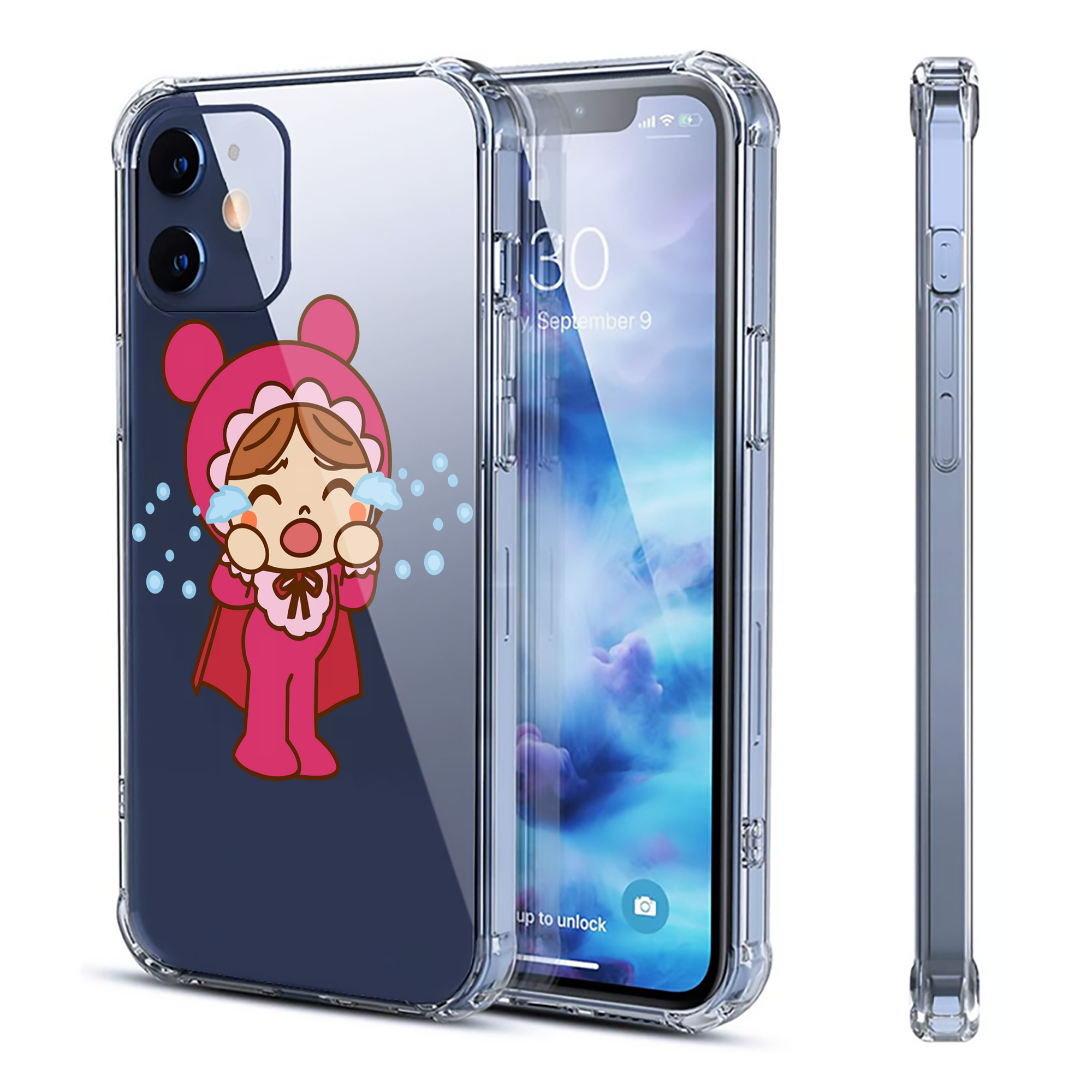 （画像用） アンパンマン Anpanman 【iPhone 12シリーズ対応】透明スマホケース（クリアソフトケース）